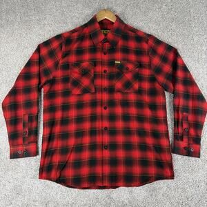 Dixxon Flannel Shirt Men L OG Devil Dog Yellow Tag 2017 Release Bikercore USMC
